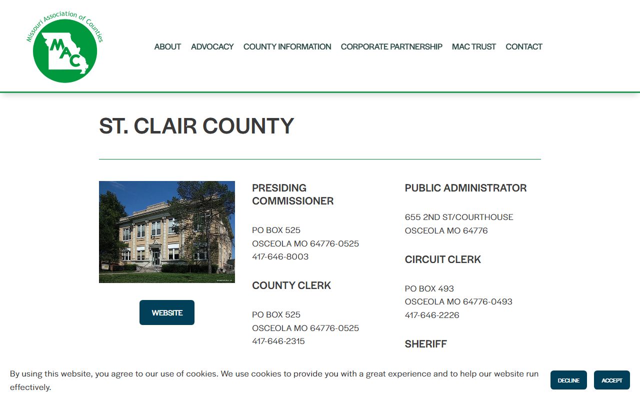 St. Clair County Clerk of the Circuit Court official records page
