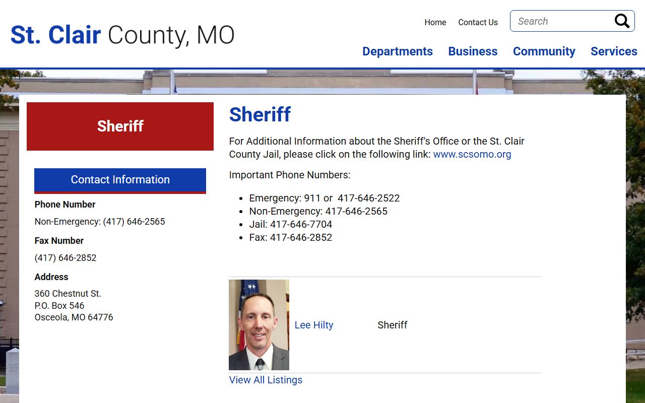 St. Clair County arrest records sheriff office source