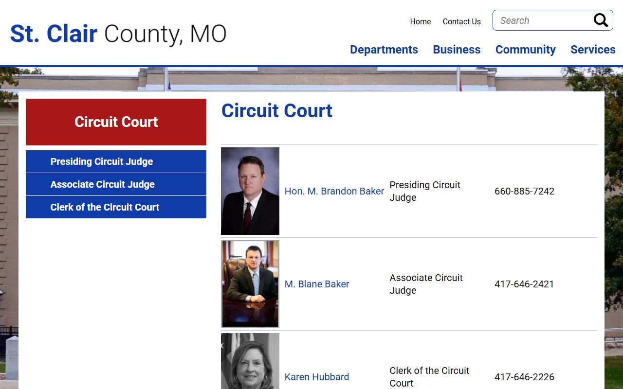 St. Clair County Circuit Court official court page