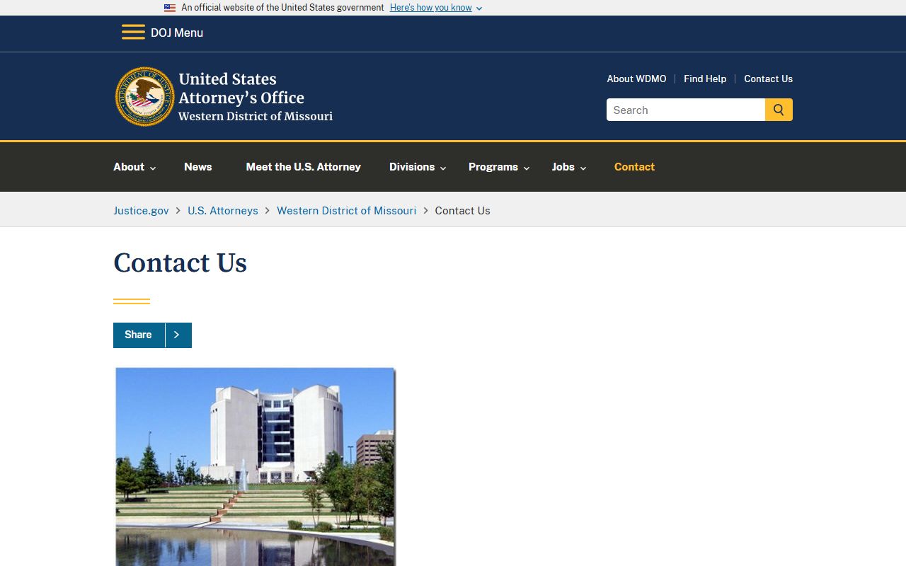 St. Clair County federal court records U.S. Attorney Western District contact source