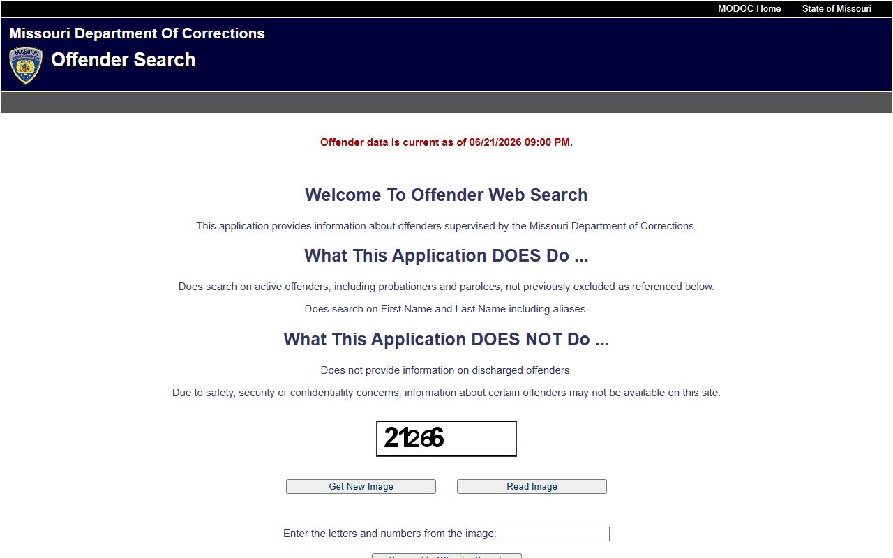 St. Clair County inmate records Missouri DOC offender search